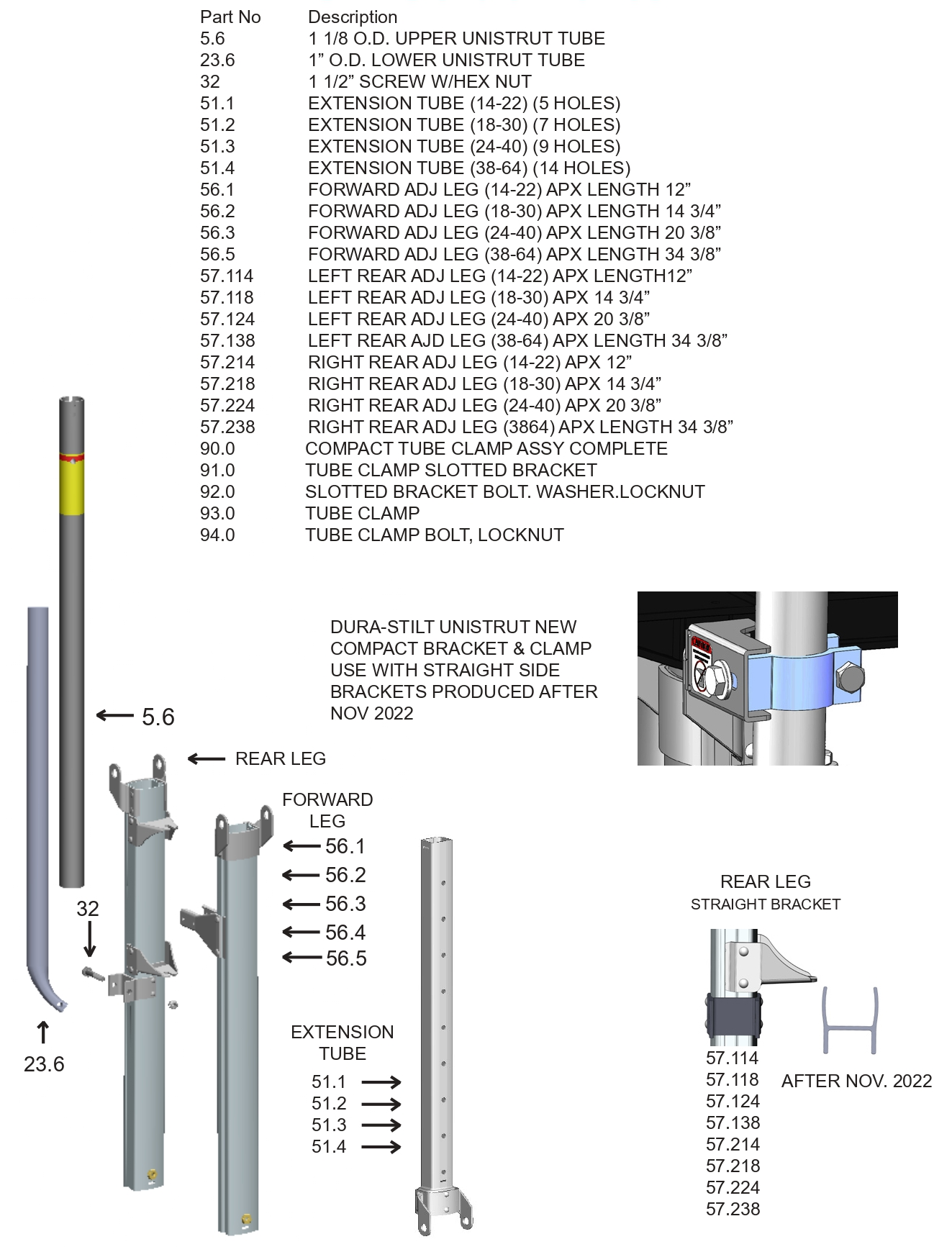 UNISTRUT PARTS - Dura-Stilts